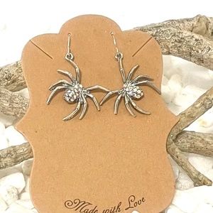 Spider rhinestone earrings. NEW ITEM